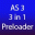 3 in 1 PreLoader 1.0 - Text, wirbelnden Kreis, Fortschrittsbalken preloaders 3 in 1 PreLoader 1.0 32x32 pixels icon