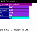 BlackBerry US Army Body Fat % Calculator Screenshot 0