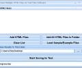 Save Multiple HTML Files As Text Files Software Screenshot 0