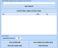 List Of All US Cities, States and Zip Codes Database Software Screenshot 0