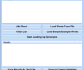 Synonym Database For Multiple Words Software Screenshot 0
